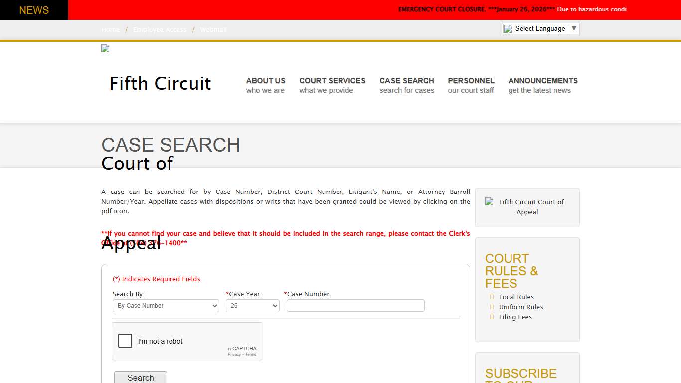 Fifth Circuit Court of Appeal - State of Louisiana